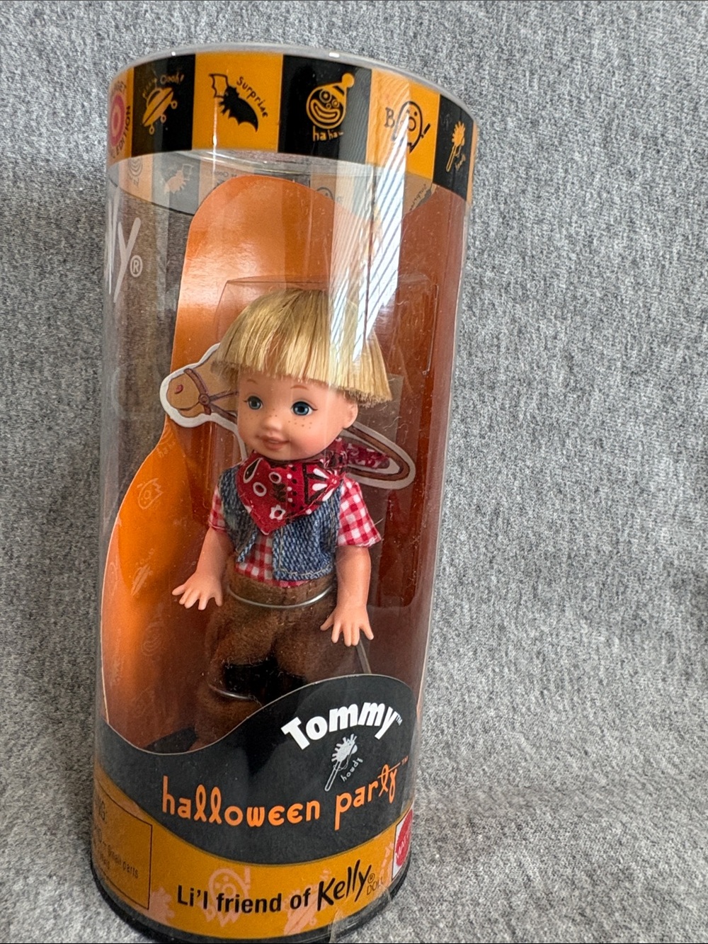 Mattel Halloween Party Tommy as a Cowboy Doll Orange & Black